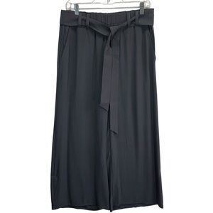 Eileen Fisher Grey Georgette Crepe Silk Crop Pants. Size S/P